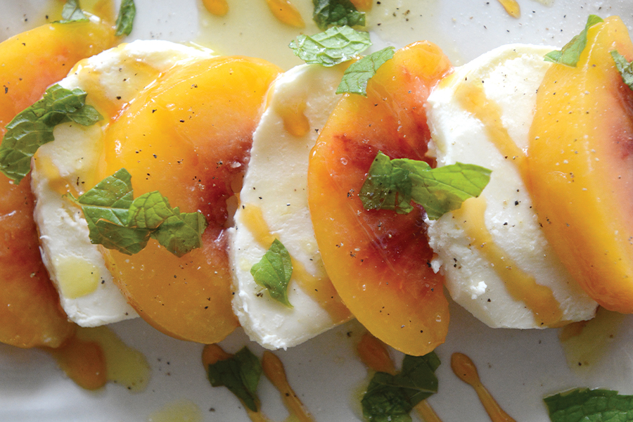 peach capreses, Summer Seasonal Salads