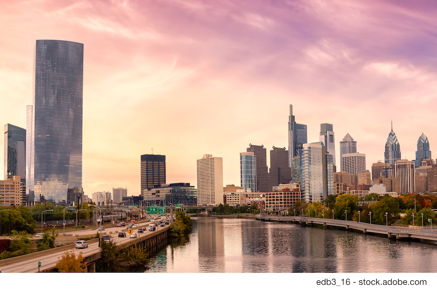 Philadelphia, Pennsylvania, downtown skyline