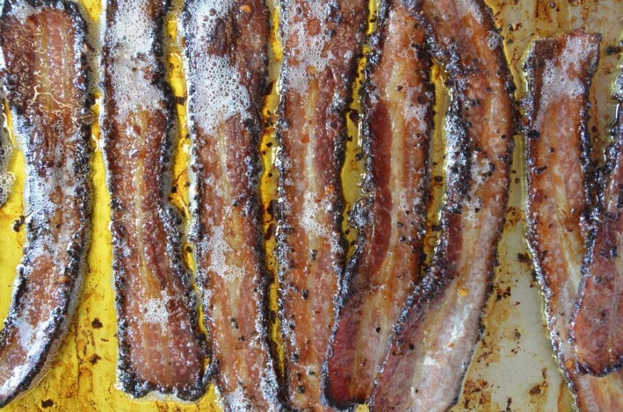 bacon strips, bacon, top five pizza toppings