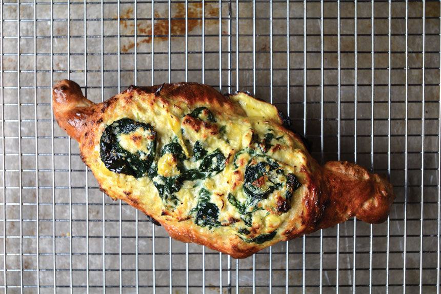 Spinach Pide, bread, flatbread