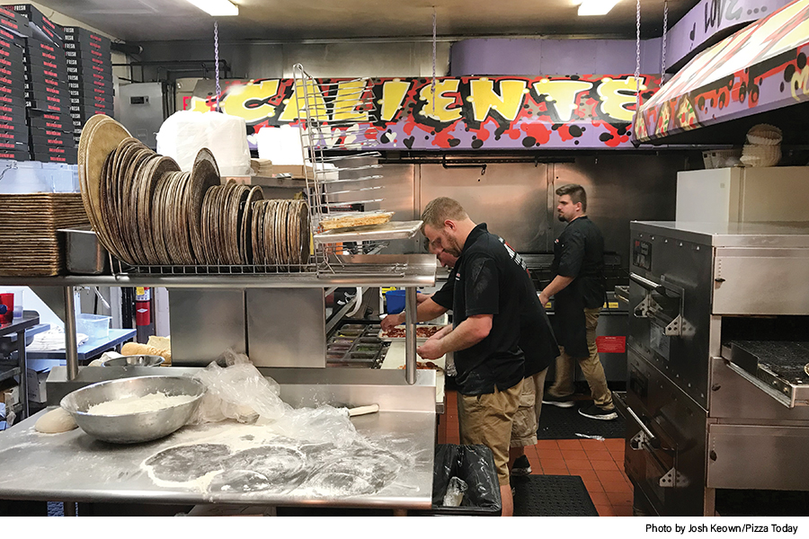 Caliente Pizza & Drafthouse kitchen in Pittsburgh Pennsylvania