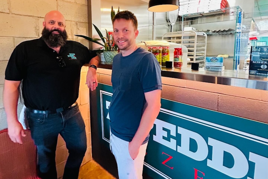 Co-owners Brian Zepsa (left) and Peter Zepsa reopened the family business, Zepeddie’s Pizzeria, after being closed for two and a half decades.