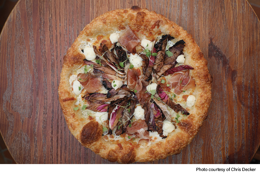 Crescenza, Speck & Grilled Radicchio Pizza Recipe