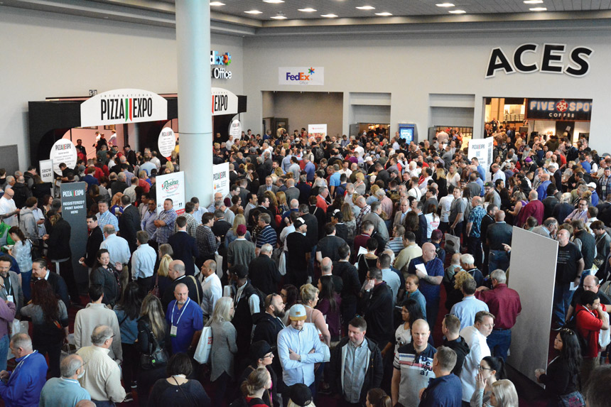 show floor opening, Pizza Expo,