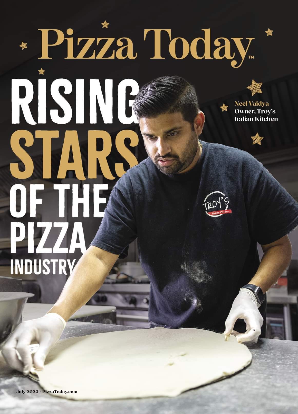 Pizza Today, July 2023, magazine front cover, Rising Stars of the Pizza Industry