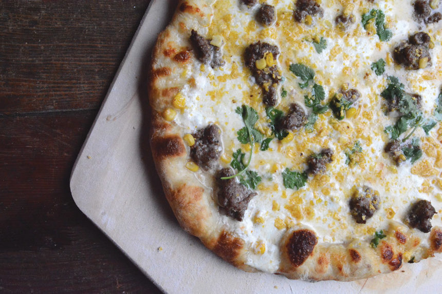 pizza, Big Southwest Beef and Corn Pie with Pepper Jack