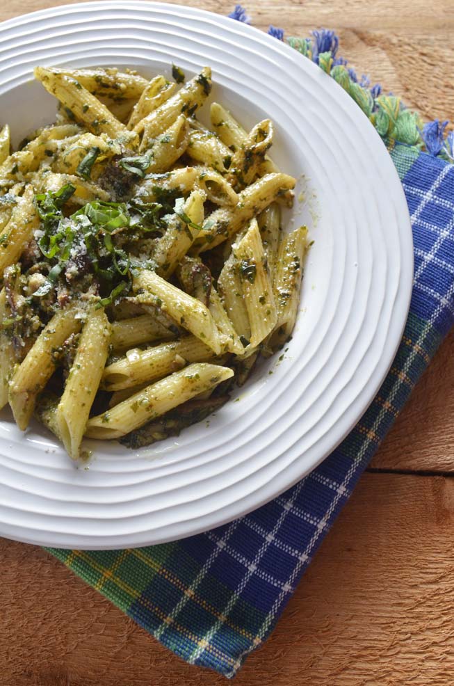 Wild Mushroom Pesto Penne