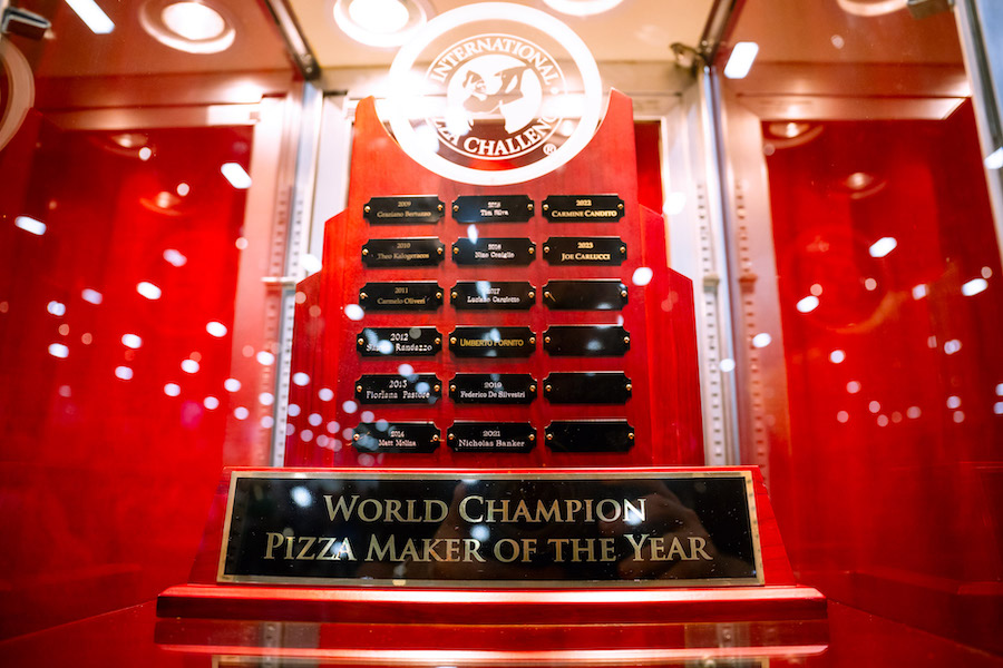 World Champion Pizza Maker of the Year Trophy for the International Pizza Challenge at Pizza Expo 2024