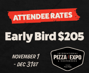 Pizza Expo Early bird registration discount