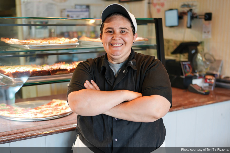 Image of Victoria Tiso, owner of Tori T's Pizzeria