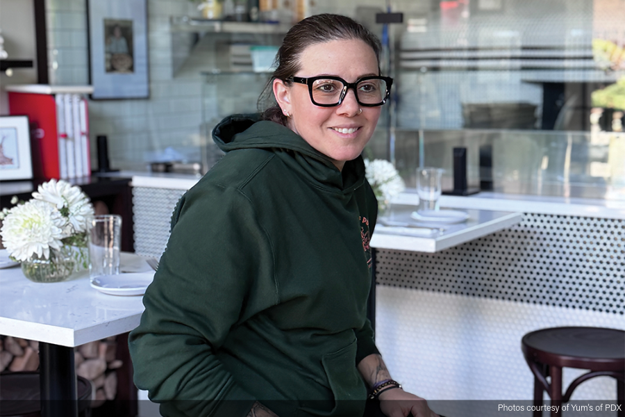 Image of Miriam Weiskind, head pizzaiolo and owner of Yum’s of PDX
