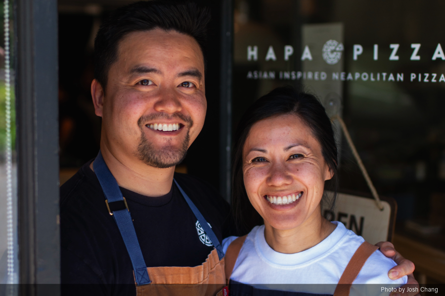 Image of Aaron and Natalie Thruong of Hapa Pizza.
