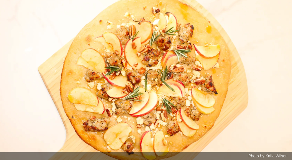 Sausage, Rosemary, Maple & Apple Pizza Recipe